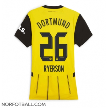 Billige Fotballdrakt Borussia Dortmund Julian Ryerson #26 Replika Hjemmedrakt Dame 2024-25 Kortermet